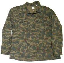 Levis Men&#39;s Shirt Jacket Red Tab Army Hunt Camouflage Long Sleeve Button Up 2XL - £62.89 GBP