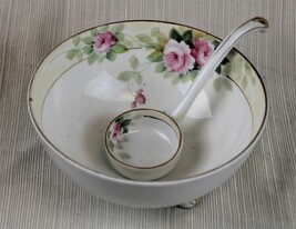 Hand Painted Nippon Porcelain Sugar Bowl and Spoon - $26.73