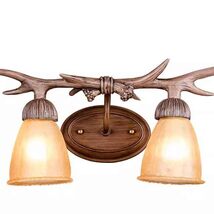 interoknack Vintage Double Antler Wall Lamp, Creative Rustic Style Glass... - $370.00 interoknack Vintage Double Antler Wall Lamp, Creative Rustic Style Glass... - $370.00