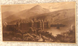 Old Castle And Moat Victorian Trade Card Mountains Black And White  VTC 3 - £7.77 GBP