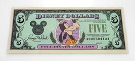 Series 1990 A $5 Disney Dollar Goofy UNC Condition Low Serial #! - $187.85