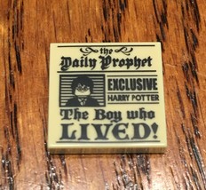 Lego 2x2 Decorated Tile -Daily Prophet Boy Who Lived - New - £2.98 GBP