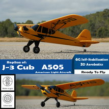 RC Airplane J3 Cub 3D 6G Gyro Control Aerobatic Trainer Flight Light Air... - $111.99