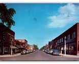 Washington Avenue Street View Racine Wisconsin WI 1952 Chrome Postcard H19 - $7.97