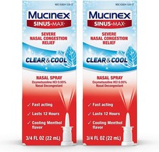 Mucinex Sinus-Max Nasal Spray Clear &amp; Cool, 0.75 oz Packaging May Vary (Pack of  - £29.56 GBP