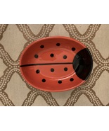 Vintage 1999 Clay Art &quot;BUMBLES&quot; Hand Painted Ladybug Design Oval Ceramic... - $14.99