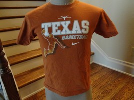 Orange Nike DUNK UT Texas Longhorns Basketball NCAA Cotton T-shirt Youth M Rare - £17.90 GBP