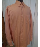  Men&#39;s Large Button Front Shirt T. Harris London Apricot Blue Red Black ... - $24.43 CAD