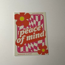 Dutch Bros Sticker April 2020 Peace of Mind Pink Orange Flowers - $3.87