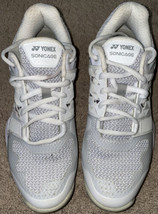 Yonex Sonicage All White Womens Size 8 Tennis Non Marking Rubber Soled Shoes - $40.00