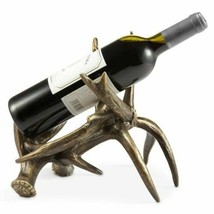 Wildlife Outdoor Aluminum Buck Deer Antlers Rack Wine Bottle Holder Figurine - £63.92 GBP