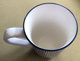 Certified Intl Blue Indigo mug maze design image 2