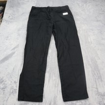 H&amp;M Pants Mens 36R Black Casual Lightweight Relaxed Fit Drawstring Elastic Waist - $24.63