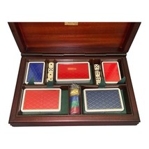 Vintage Altenburg-Stralsunder Wooden Game Set Cards Dice Chips Made in Italy image 4