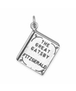 &quot;The Great Gatsby&quot; Book Charm Reversible Scripted Drop Unisex Pendant 92... - £27.68 GBP