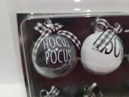 Halloween Rae Dunn Inspired Mini Hocus Pocus Boo 1.25&quot; Tree Ornaments Decor 6PC - £13.93 GBP