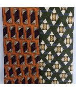 Classic Silk Tie Lot 2 Geometric Designer Oscar de la Renta Zylos Mens N... - $11.50