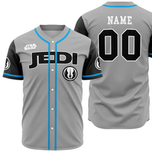 Custom Baseball Jersey Star Wars Shirt Jedi Baseball Jersey Personalized Gift - £17.82 GBP - £27.92 GBP