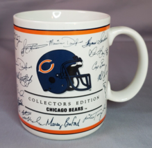 Chicago Bears 1990 Collectors Ed. Coffee Mug Cup NFL Signatures Papel Ceramic - £17.37 GBP