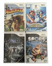 Lot Of 4 Wii Games Star Wars, Mario &amp; Sonic, Madagascar Kartz &amp; Spore Hero - $47.49