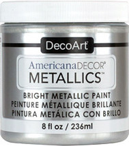 DecoArt Americana Decor Metallics 8oz - Sterling Silver - £25.53 GBP