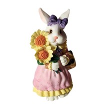Department 56 Bunny Rabbit w Sunflower Easter Figurine Anthropomorphic T... - £11.77 GBP
