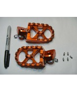 Orange AirCraft Billet Aluminum Foot Peg Rest 2014 2015 Husqvarna FC 250... - $64.34