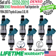 Denso Genuine Fuel x6 Injectors for Lexus ES300 Toyota Avalon Sienna Camry 3.0L - £112.76 GBP