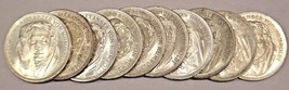 GERMANY LOT OF 10 EACH 5 MARK SILVER COIN 1967 F HUMBOLDT RARE BU UNC GR... - $279.97