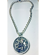 Saint George and the Dragon sterling silver, 10k Gold accented Medallion - $505.73 CAD