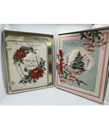 Vintage Large individual boxed Christmas cards with fabric one for Mothe... - £10.94 GBP
