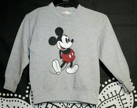 Disney Store Youth Gray Mickey Mouse Graphic Pullover Sweater Childs Siz... - £15.77 GBP
