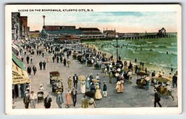 Atlantic City New Jersey Postcard Coca-Cola Mennen&#39;s Boardwalk Rolling Chairs - £17.66 GBP