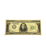 1934 $500 Federal Reserve Note Five hundred  Dollar J - £1,238.77 GBP