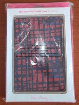 NEW Vera Bradley Mini Flip-Fold Tablet Case iPad Mini Navy Red Art Plaid - £10.76 GBP