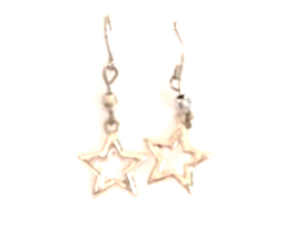 Fashion drop/ Dangle  Earrings for Pierced Ears Silver Tone Stars Girls ... - $7.50