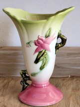 Vintage HULL Art Pottery Flair Opening Flowers Woodland Vase W8 7 1/2&quot;  USA - £24.88 GBP