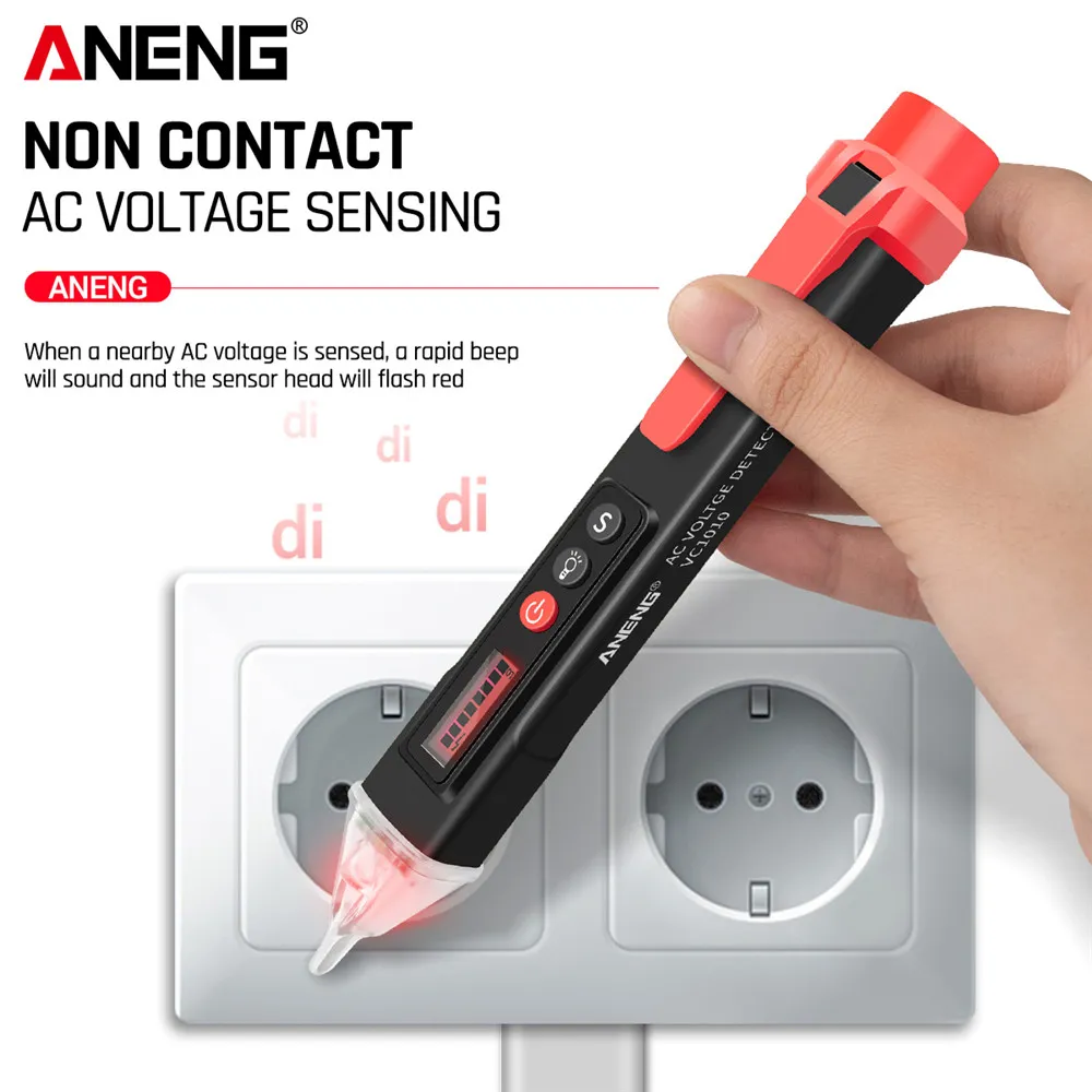 House Home ANENG VC1010 Digital AC/DC Voltage Detectors Smart Non-Contact Tester - £19.64 GBP