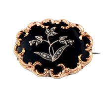 Victorian Mourning Brooch Gold Filled Woven Hair Pre 1898 C Catch Tube H... - £147.87 GBP