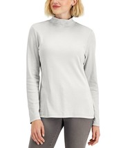 MSRP $10 Karen Scott Mock-Neck Top White Size Small (STAINED) - $6.27