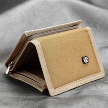 Canvas Trifold Men Wallet Small Slim Card Holder Portable Multi Pocket P... - £18.08 GBP