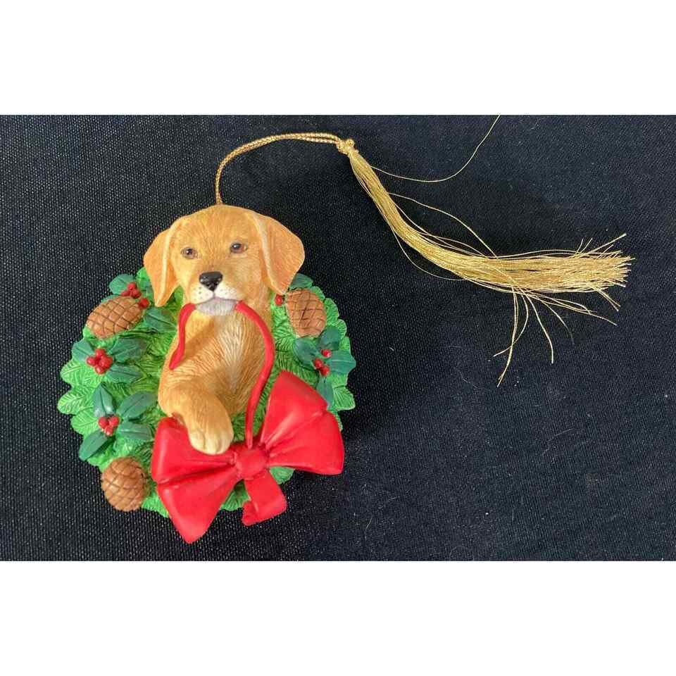 2000 Lenox Dog Ornament Collectible Holiday Christmas Tree Decoration Vintage - $11.88