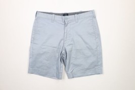 J Crew Mens Size 32 Distressed Flat Front Above Knee Flex Chino Shorts Blue - £22.88 GBP