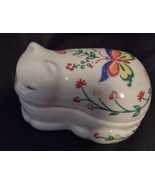 Elizebeth Ardian kitty trinket box with butterfly and flower design - $433.97 MXN