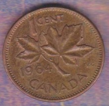 1964 Canadian 1 cent coin Age 60 KM#49 yes Free with the Purchase of any item .. - £0.00 GBP