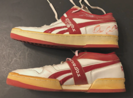 Robert Reid Houston Rockets Signed Vintage 90s Reebok NBA Red Game Worn Shoes 14 - £326.16 GBP