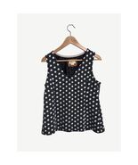 Anthropologie Maeve Black and White Polka Dot Jaquard Tank, Sz Large - $193.00 MXN