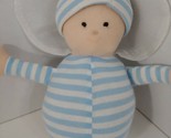 Baby Bed Bugs soft plush Doll Blue Boy chime rattle bug doll stripes NABCO - $15.58