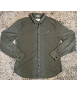Hollister Shirt Mens Large Dark Green Button Up Long Sleeve Muscle Fit E... - £14.76 GBP