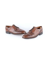 Vtg 70s Rockabilly Mens 10.5 D Pebble Grain Leather Wingtip Dress Shoes ... - $98.95